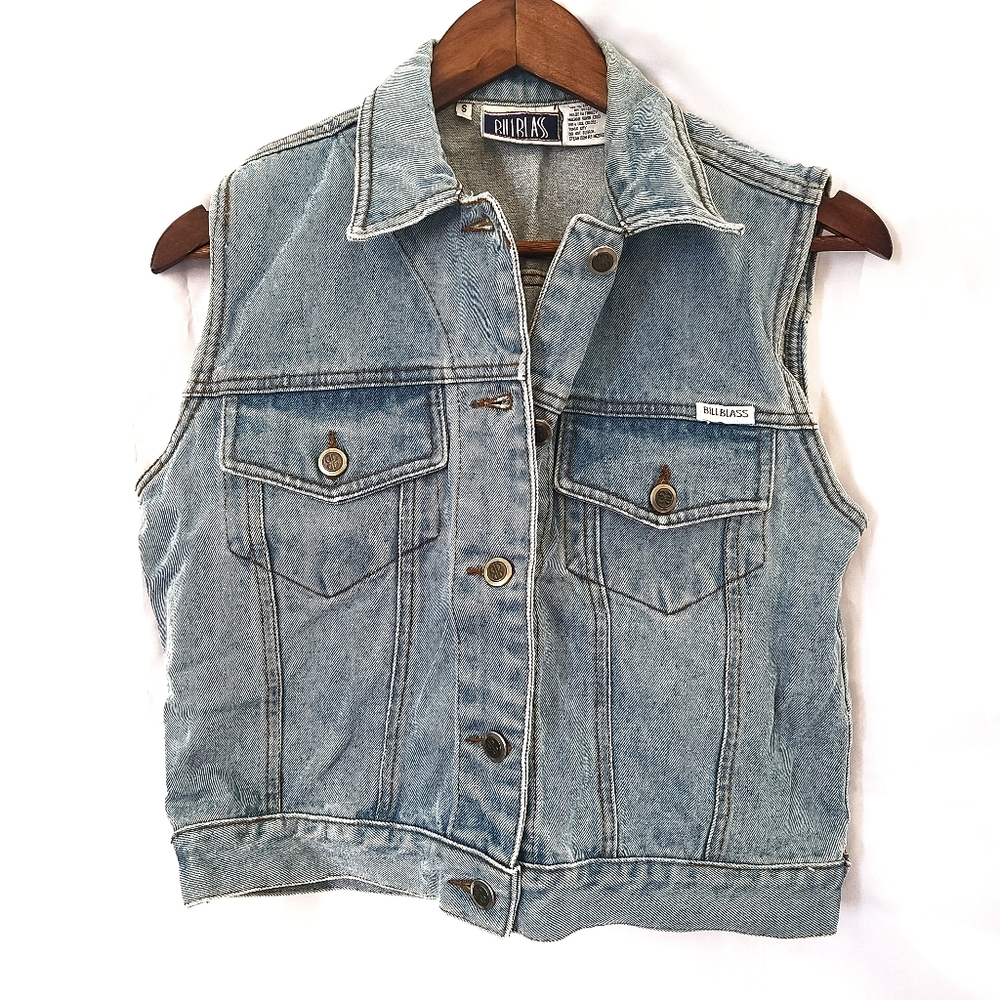 Vintage 90s denim vest -C